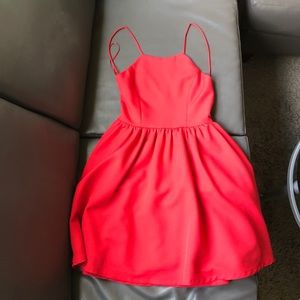 Chic Freely Red Backless Skater Dress